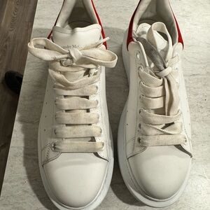 Alexander McQueen White and Red Sneakers